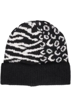 ONLY Accessoires, Dames, Zwart, ONE Size, Polyester, Zwarte Acryl Dameshoed Herfst/Winter Collectie