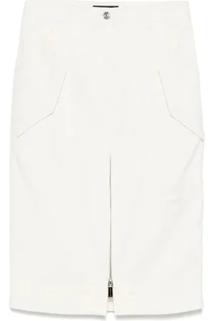 BARBARA BUI Rokken, Dames, Wit, L, Stijlvolle Midi Rok