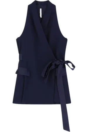 Imperial Jassen, Dames, Blauw, M, Polyester, Urban Mouwloos Geribbeld Vest