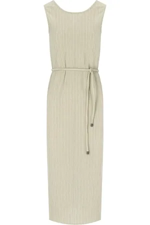 Max Mara Kleedjes, Dames, , M, Katoen, Globale Jurk met Gekreukte Textuur