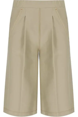 Max Mara Korte broeken, Dames, , S, Denim, Denim Bermuda Shorts in Zandtinten