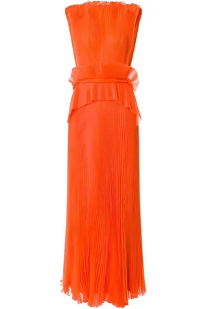 Alberta Ferretti Kleedjes, Dames, Oranje, S, Oranje Zomerjurken