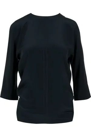 Nº21 Blouses & Shirts, Dames, Zwart, XL, Katoen, Zwart Katoen Ronde Hals Top