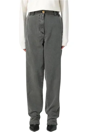 Patou Jeans, Dames, Grijs, S, Katoen, Grijze Straight Leg Jeans