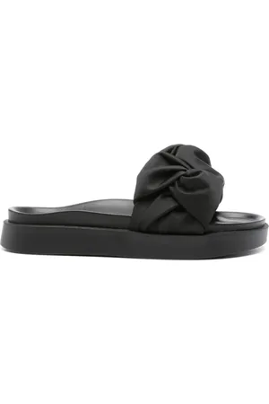INUIKII Schoenen, Dames, Zwart, 41 EU, Leer, Fjord Flower Slippers