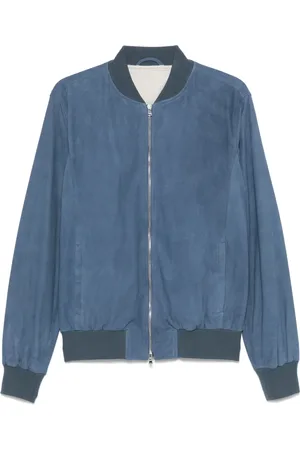 BARBA Jassen, Heren, Blauw, 4Xl, Suède, Suède ritsjack