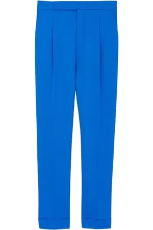 Saint Laurent Broeken, Dames, Blauw, M, Elegante Zwarte Broek