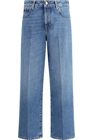 Jacob Cohen Jeans, Dames, Blauw, W26, Katoen, Wijde Katoenen Jeans