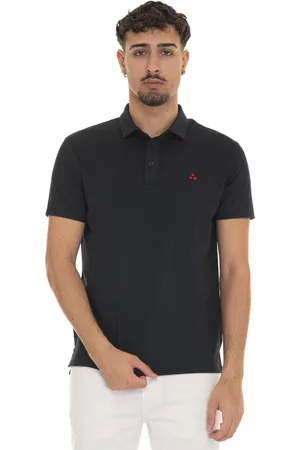 Peuterey Tops, Heren, Blauw, L, Katoen, High-Tech Polo Shirt met korte mouwen