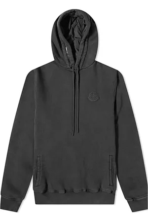 Moncler Sweatshirts & Hoodies, Heren, Zwart, L, Katoen, Stijlvolle Sweatshirt voor Mannen