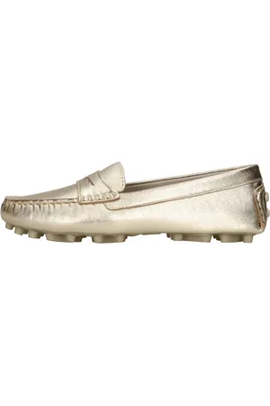 Emanuélle vee Schoenen, Dames, Geel, 35 EU, Leer, Platte schoenen Gouden