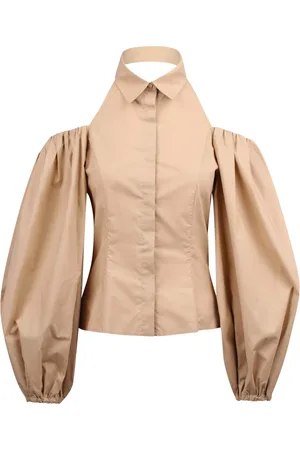 MVP Wardrobe Blouses & Shirts, Dames, , S, Katoen, Tessa Shirt met Open Schouders