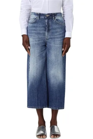 PT Torino Jeans, Dames, Blauw, W25, Denim, Stijlvolle Wide Leg Denim Jeans