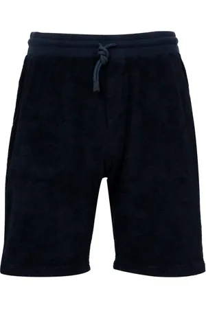 Gran Sasso Korte broeken, Heren, Blauw, 2Xl, Katoen, Blauwe Terrycloth Shorts met Elastische Tailleband