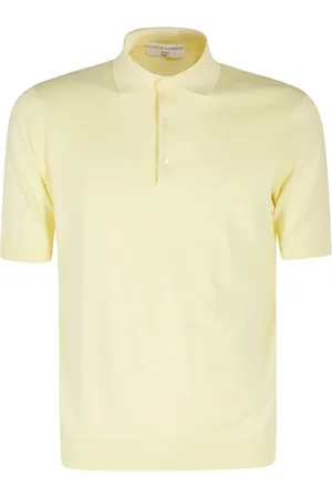 FILIPPO DE LAURENTIIS Tops, Heren, Geel, 2Xl, Katoen, Katoenen Polo Shirt