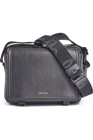 Paul Smith Tassen, Heren, Zwart, ONE Size, Leer, Zwarte Saffiano Schoudertas