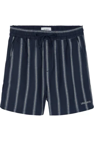 Les Deux Korte broeken, Heren, Blauw, L, Katoen, Navy Gestreepte Bermuda Shorts