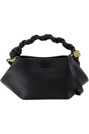 Ganni Tassen, Dames, Zwart, ONE Size, Leer, Mini Crossbody Tas