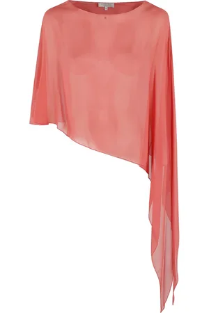 ANTONELLI Jassen, Dames, Rood, ONE Size, Koraal Zijden Stola Ruime Pasvorm