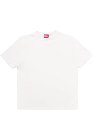 Diesel Tops, Heren, Wit, XL, Verstelbare Split T-Shirt Bianca
