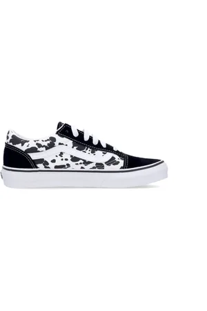 Vans Schoenen, Heren, Zwart, 36 EU, Suède, Zwart/Wit Lage Top Sneakers Dierenprint