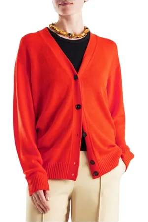 Jil Sander Truien, Dames, Rood, S, Wol, Rode Merinowollen Vest