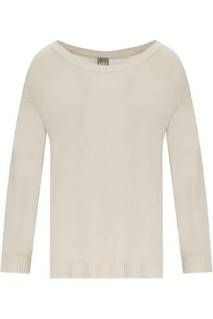 Max Mara Truien, Dames, , M, Linnen, Linnen Dandy Crewneck Jumper