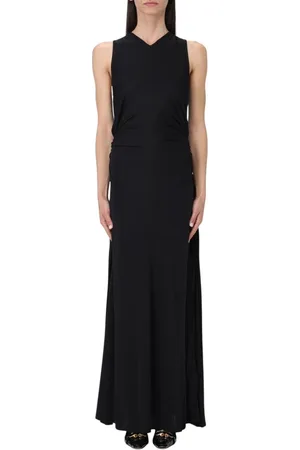 Bottega Veneta Kleedjes, Dames, Zwart, XS, Elegante Zwarte Maxi Jurk
