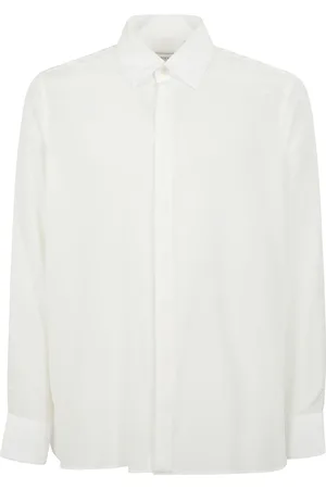 LANEUS Overhemden, Heren, Wit, 2Xl, Zijden Crepe de Chine Blouse