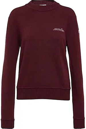 Moncler Truien, Dames, Rood, M, Stijlvolle Gebreide Kleding voor Trendy Looks