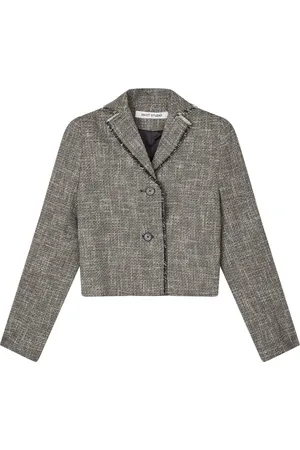 Mark Kenly Domino Tan Jassen, Dames, Grijs, XL, Tweed, Juli Tweed Jas in Graniet