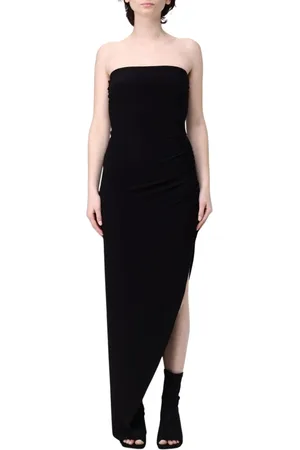 Norma Kamali Kleedjes, Dames, Zwart, L, Elegante Zwarte Maxi Jurk