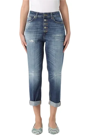 Dondup Jeans, Dames, Blauw, W30, Blauwe Boyfriend Jeans