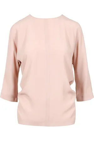 Nº21 Blouses & Shirts, Dames, Roze, 2Xl, Katoen, Katoen Crew Neck Shirt Driekwart Mouwen