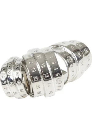 Maison Margiela Accessoires, Dames, Grijs, S, Nummer Handtekening Ring Sieraden