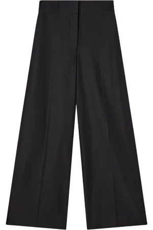 Joseph Broeken, Dames, Zwart, XS, Katoen, Zijden Katoenen Wijde Pijp Broek Zwart
