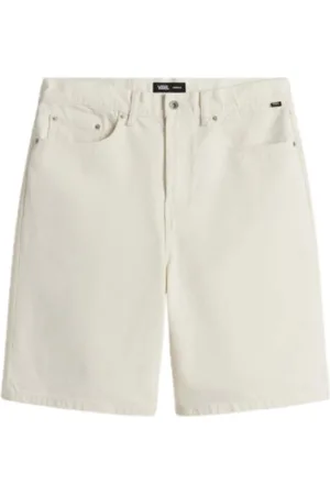 Vans Korte broeken, Heren, Wit, W34, Denim, Denim Baggy Shorts met Logo Detail