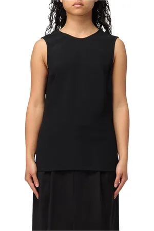 Ami Tops, Dames, Zwart, M, Polyester, Zwarte Mouwloze Top Casual Kleding