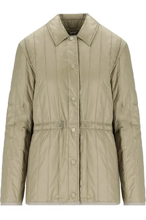 Max Mara Jassen, Dames, , M, Polyester, Gestreepte Gewatteerde Jas Eritrea