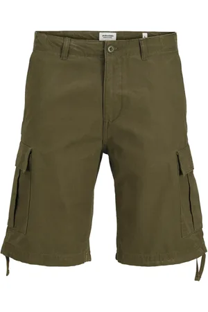 JACK & JONES Korte broeken, Heren, Groen, 2Xl, Cargo Shorts Barkley Olive