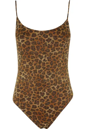 MC2 SAINT BARTH Badkleding, Dames, Bruin, XS, Luipaardprint Badpak