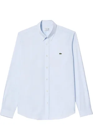 Lacoste Overhemden, Heren, Blauw, 2Xl, Katoen, Klassiek Heren Overhemd Met Lange Mouwen