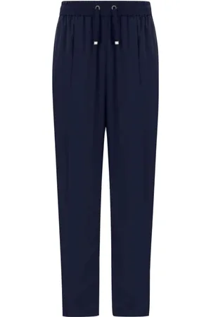 HERNO Broeken, Dames, Blauw, M, Nylon, Nylon broek met elastische taille