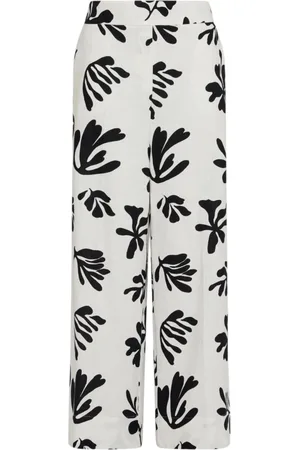 MARELLA Broeken, Dames, Wit, XS, Linnen, Wijde Witte Broek