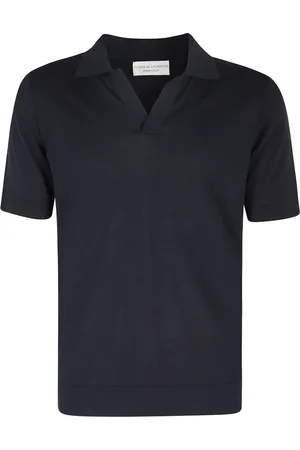 FILIPPO DE LAURENTIIS Tops, Heren, Blauw, 3Xl, Katoen, Katoenen Skipper Polo Shirt