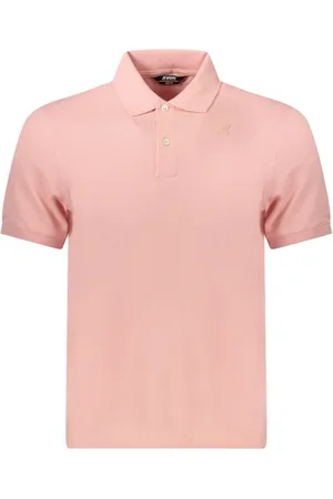 K-Way Tops, Heren, Roze, XL, Katoen, Roze Katoenen Heren Polo Shirt