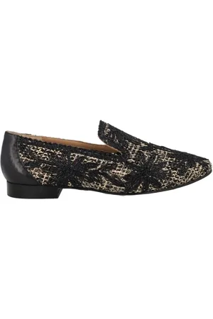 Pedro Miralles Schoenen, Dames, Veelkleurig, 40 EU, Bloemenprint Zwarte Schoen voor Vrouwen