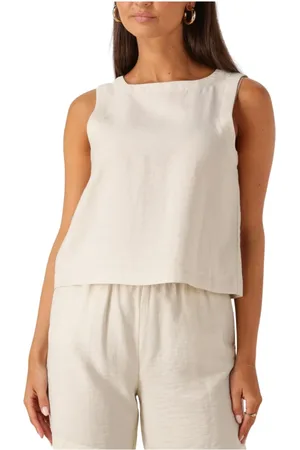 Moss Copenhagen Tops, Dames, , XL, Linnen, Mouwloze Top voor Zonnige Dagen