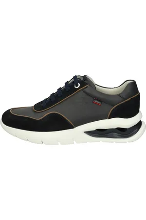 CallagHan Schoenen, Heren, Blauw, 43 EU, Leer, Lage Sneakers Lichtgewicht Ademend Leer