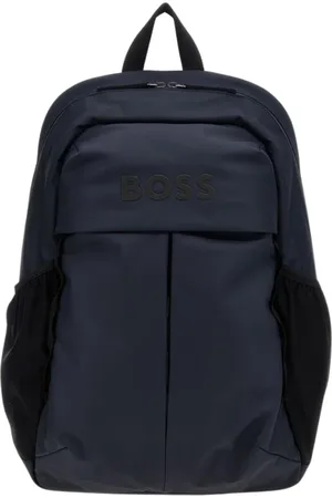 HUGO BOSS Tassen, Heren, Blauw, ONE Size, Stijlvolle Blauwe Rugzak